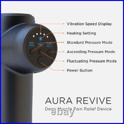 Aura Revive Deep Muscle Pain Relief Heated Massage Gun New in Box
