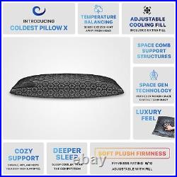 Coldest Pillow X Cooling Sleep Pillow for Neck and Shoulder Pain Relief