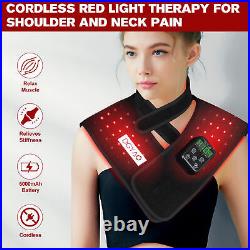 DGYAO Cordless Infrared Red Light Therapy Wrap Pad for Neck Shoulder Pain Relief