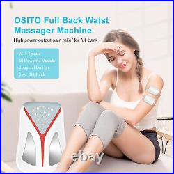 Electric Back Waist Massager Tens Machine Heated Pulsed Therapy Pain Relief
