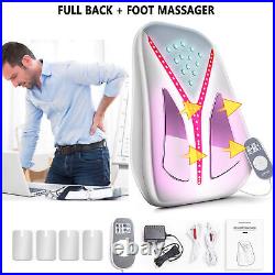 Electric Back Waist Massager Tens Machine Heated Pulsed Therapy Pain Relief