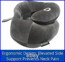 Ergonomic Neck Brace Pillow Patented Design for Neck Pain Relief Gray