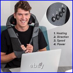 Heated Neck & Back Massager- 3D Kneading, Shiatsu, Foot, Legs-Muscle Pain Relief
