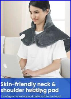 Large Heating Pad for Shoulders Neck Pain Relief, FSA HSA Eligible 19X 24 Gray