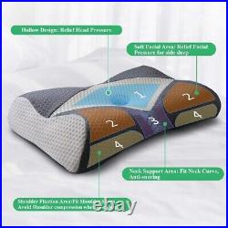 NEW Mkicesky Cervical Contour Ergonomic Memory Foam Pillow Neck Body Pain Relief
