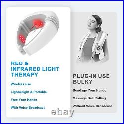 Neck Massager Red Light Therapy Magnetic Cervical Pulse Pain Relief Muscle Relax