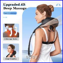 Neck Massager for Neck Pain Relief, 4D Deep Kneading Massagers with 6 Massage No