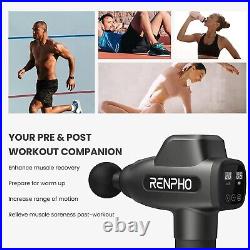 RENPHO Percussion Massage Gun Deep Tissue, Professional Powerful Quiet Muscle