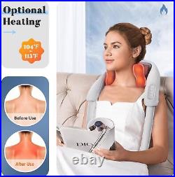 Shiatsu Neck Massager for Neck Pain Relief 4D Deep Kneading Massagers with 6 Mas
