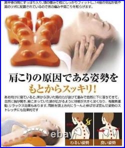 Sukkiri Pillow Neck and Shoulder Massager Back spine pain relief physio Japan