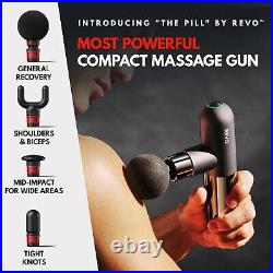 The Pill by REVO Handheld Deep Tissue Electric Massage Gun with 4 Attachments