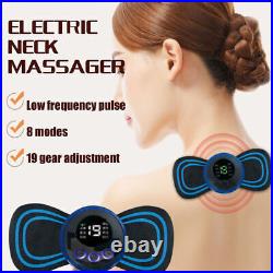USB Mini Electric Neck Back Pain Massager Cervical Massage Patch Stimulator LOT
