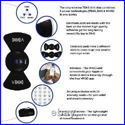 VPOD Wireless Tens Unit for Pain Relief 24 Modes Electronic Muscle Stimulat